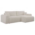 Narożnik NELSON L - uniwersalny - beżowy, sztruks