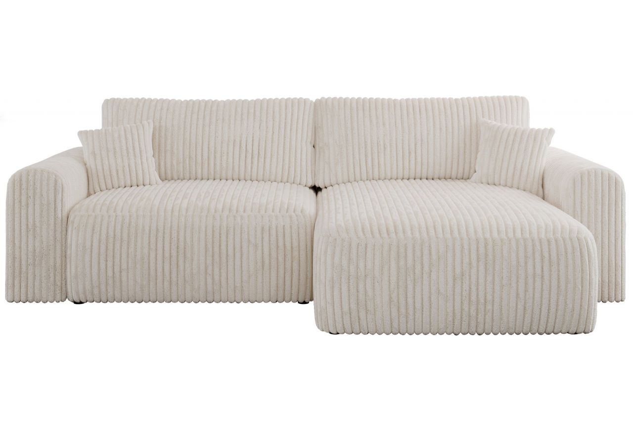 Narożnik NELSON L - uniwersalny - beżowy, sztruks