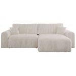 Narożnik NELSON L - uniwersalny - beżowy, sztruks