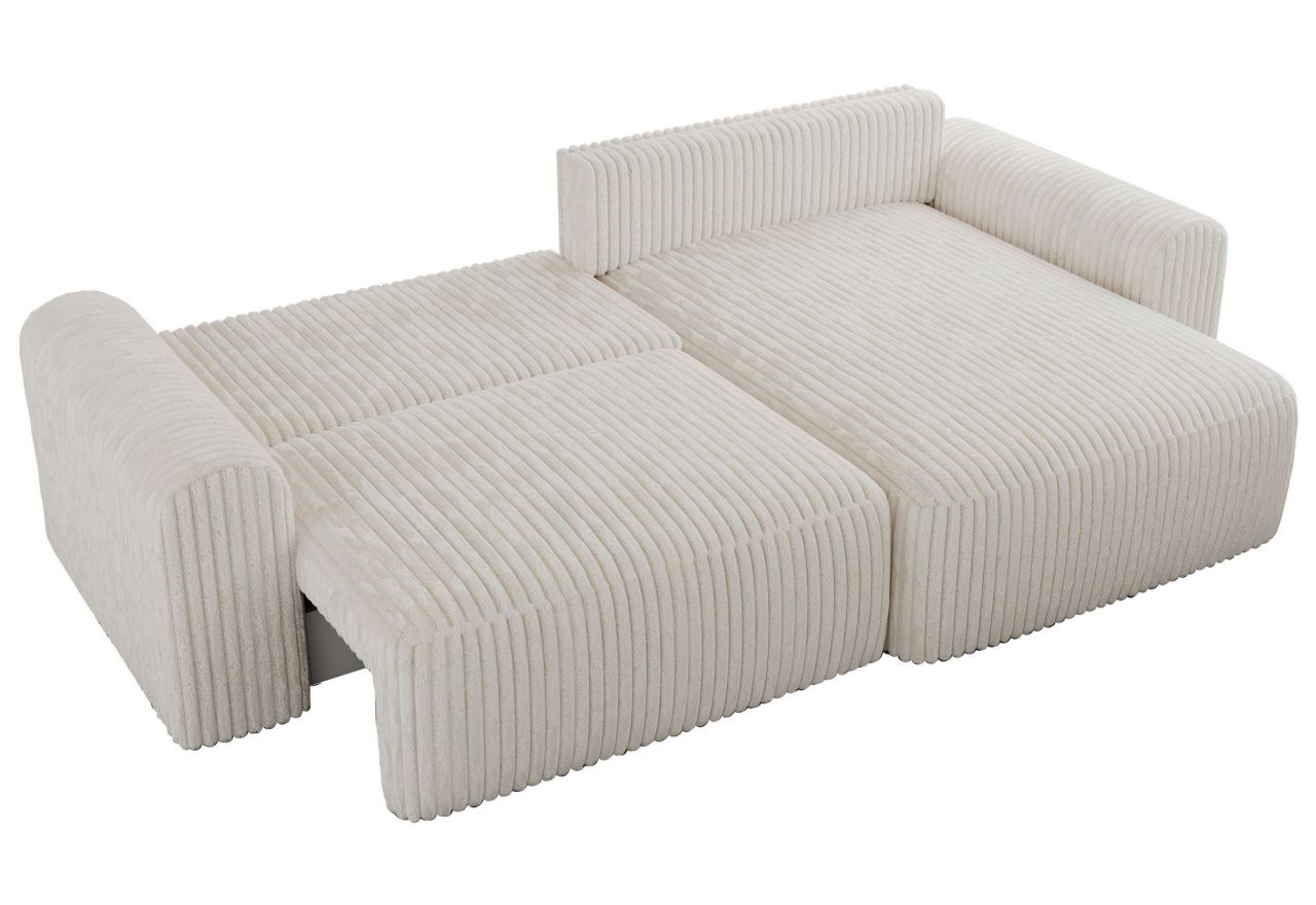 Narożnik NELSON L - uniwersalny - beżowy, sztruks