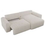 Narożnik NELSON L - uniwersalny - beżowy, sztruks