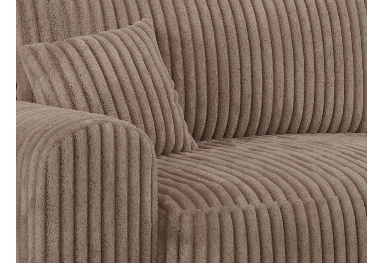 Narożnik NELSON L - uniwersalny - brązowy, sztruks