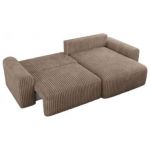 Narożnik NELSON L - uniwersalny - brązowy, sztruks