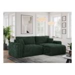 Narożnik NELSON L - uniwersalny - ciemnozielony, sztruks