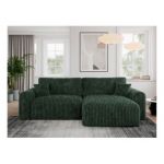 Narożnik NELSON L - uniwersalny - ciemnozielony, sztruks