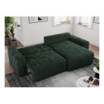 Narożnik NELSON L - uniwersalny - ciemnozielony, sztruks