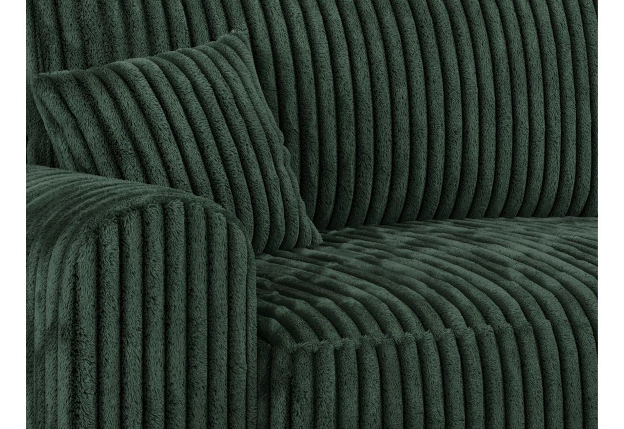 Narożnik NELSON L - uniwersalny - ciemnozielony, sztruks