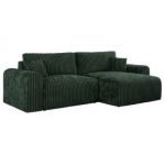 Narożnik NELSON L - uniwersalny - ciemnozielony, sztruks