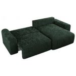 Narożnik NELSON L - uniwersalny - ciemnozielony, sztruks