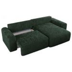 Narożnik NELSON L - uniwersalny - ciemnozielony, sztruks