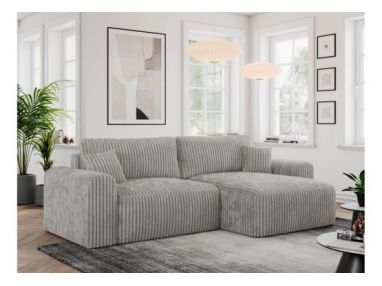 Narożnik NELSON L - uniwersalny - jasnoszary, sztruks