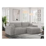 Narożnik NELSON L - uniwersalny - jasnoszary, sztruks