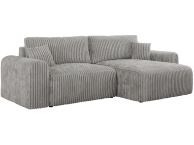 Narożnik NELSON L - uniwersalny - jasnoszary, sztruks