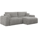 Narożnik NELSON L - uniwersalny - jasnoszary, sztruks