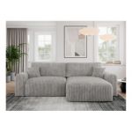 Narożnik NELSON L - uniwersalny - jasnoszary, sztruks