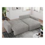 Narożnik NELSON L - uniwersalny - jasnoszary, sztruks