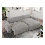 Narożnik NELSON L - uniwersalny - jasnoszary, sztruks