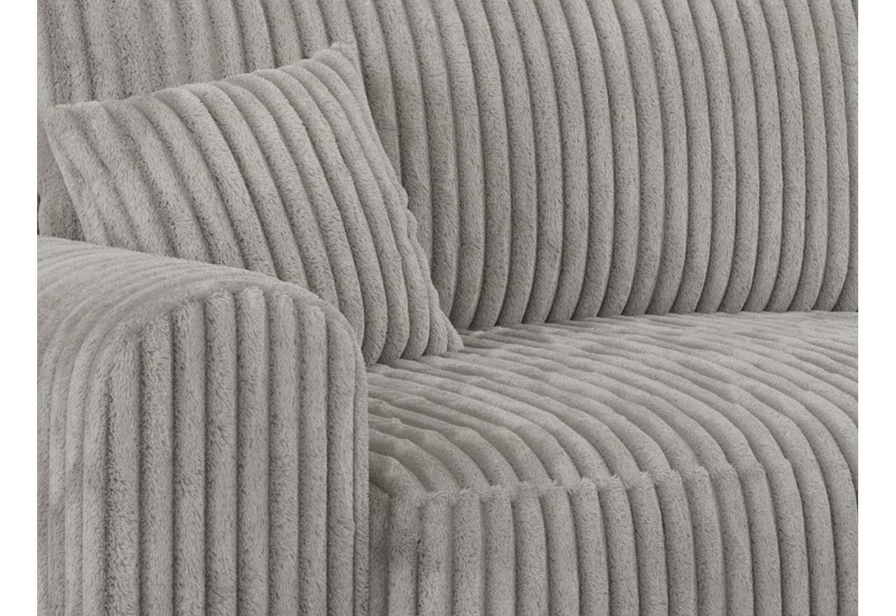 Narożnik NELSON L - uniwersalny - jasnoszary, sztruks