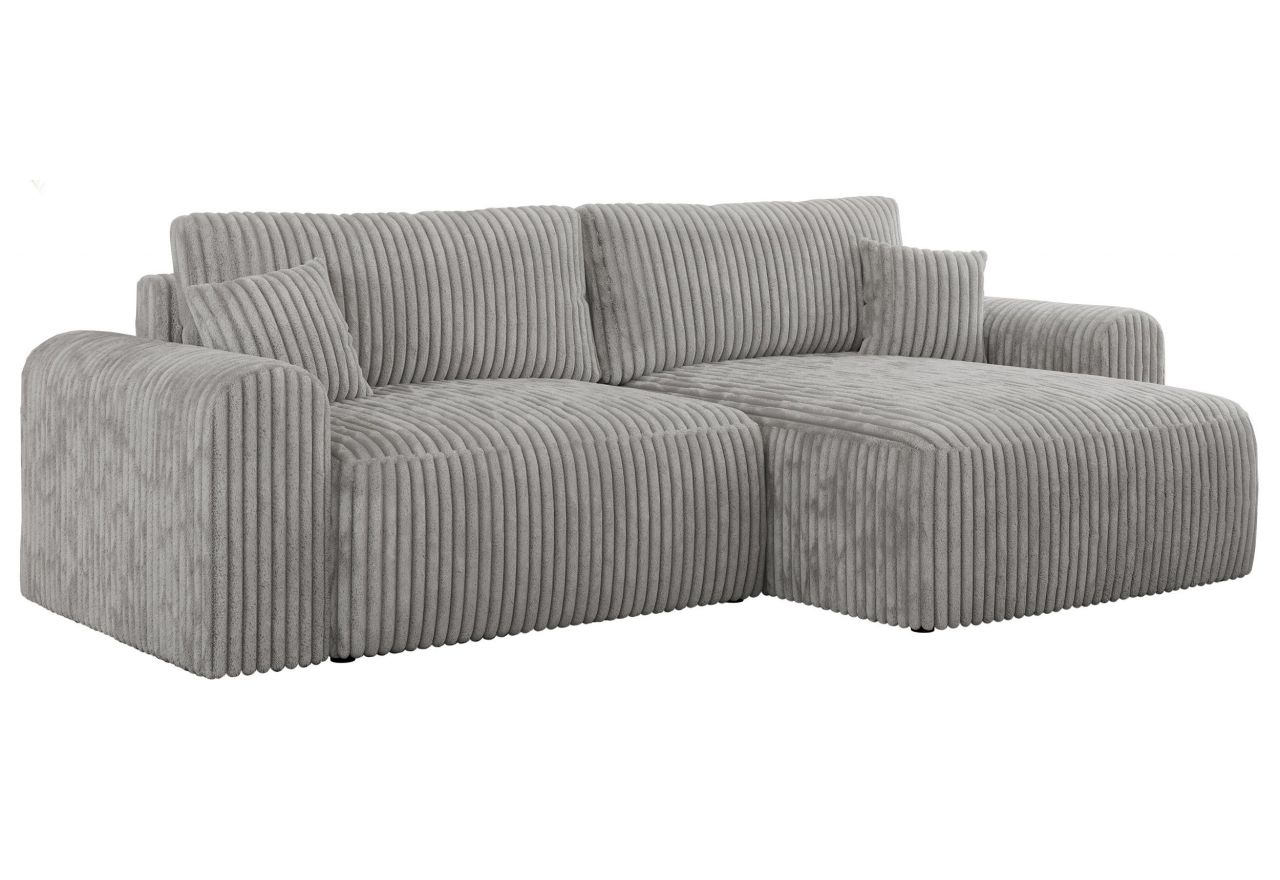 Narożnik NELSON L - uniwersalny - jasnoszary, sztruks