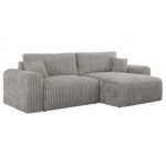 Narożnik NELSON L - uniwersalny - jasnoszary, sztruks