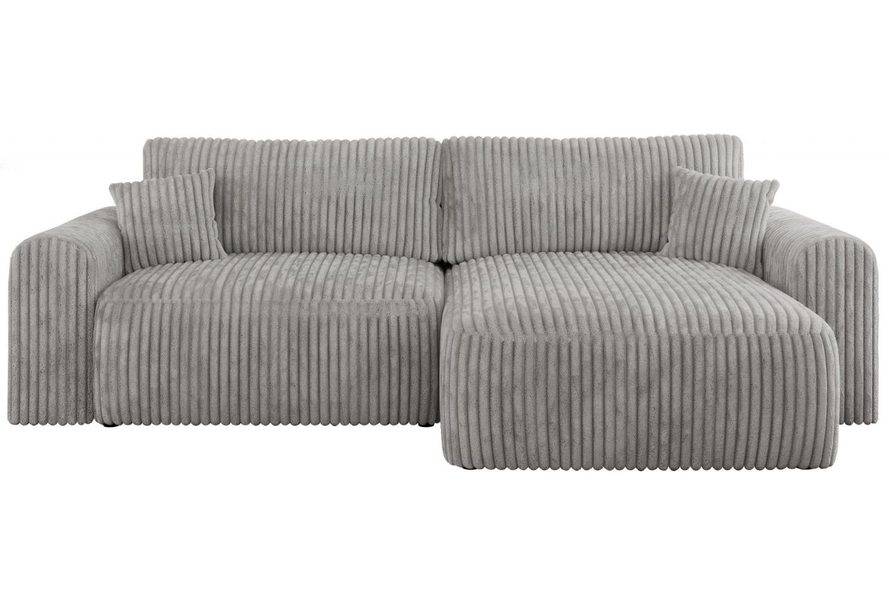 Narożnik NELSON L - uniwersalny - jasnoszary, sztruks