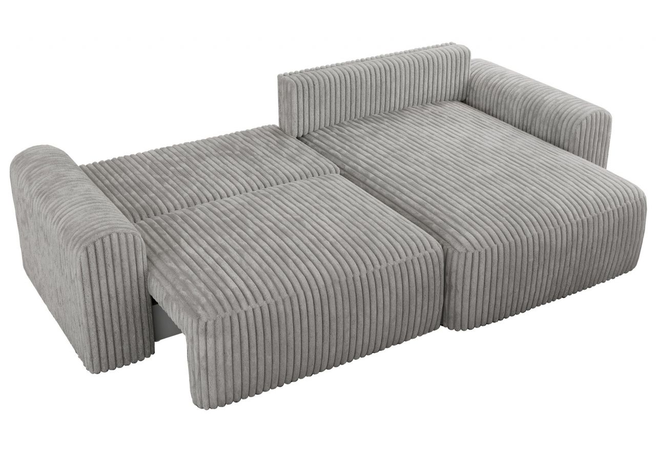 Narożnik NELSON L - uniwersalny - jasnoszary, sztruks