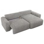 Narożnik NELSON L - uniwersalny - jasnoszary, sztruks