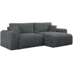 Narożnik NELSON L - uniwersalny - szary, sztruks