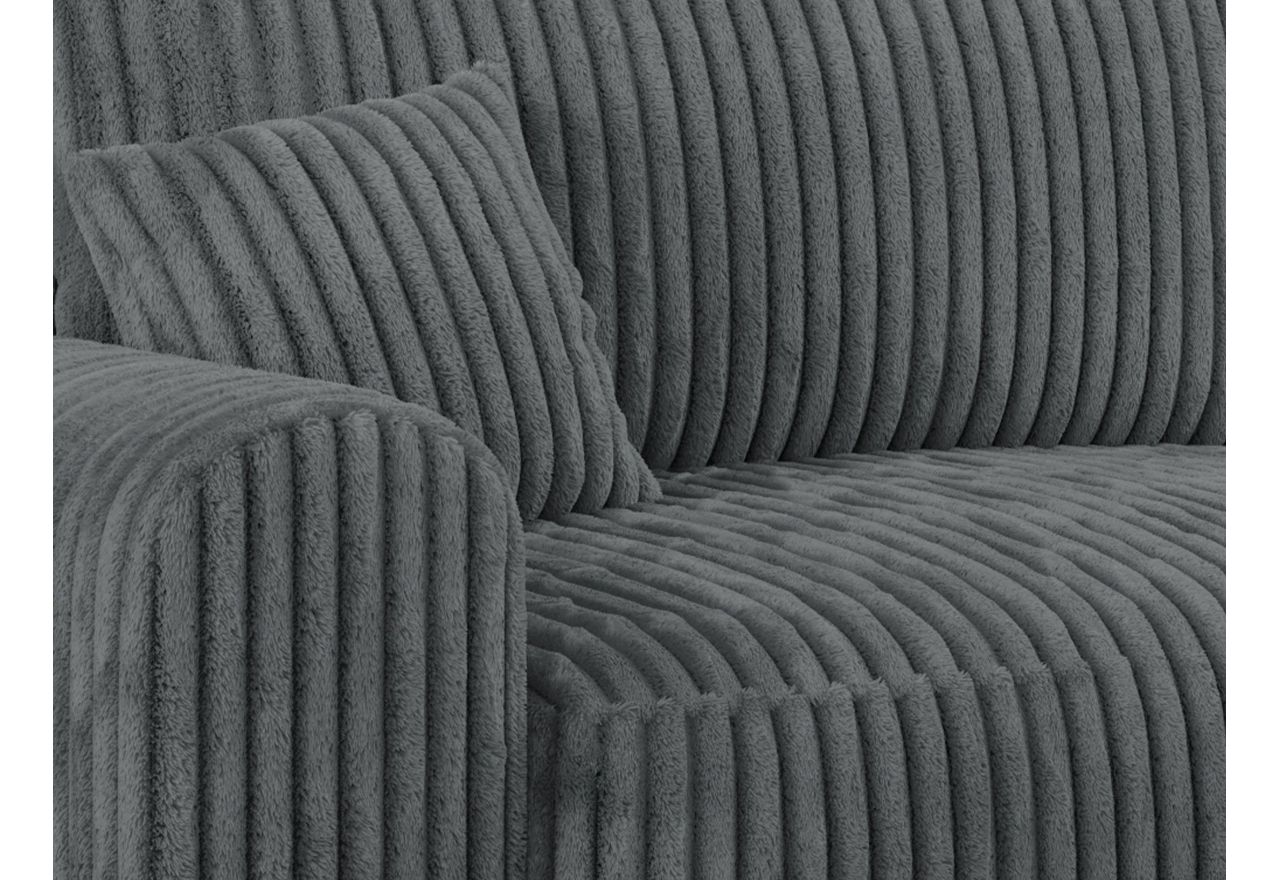 Narożnik NELSON L - uniwersalny - szary, sztruks