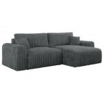 Narożnik NELSON L - uniwersalny - szary, sztruks