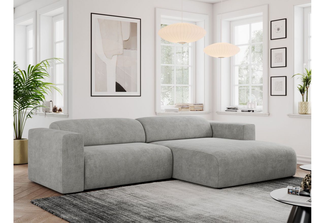 Narożnik PASADENA L - strona prawa - jasnoszary, struktura