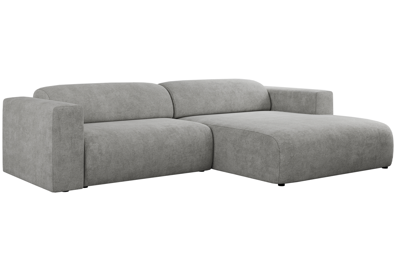 Narożnik PASADENA L - strona prawa - jasnoszary, struktura