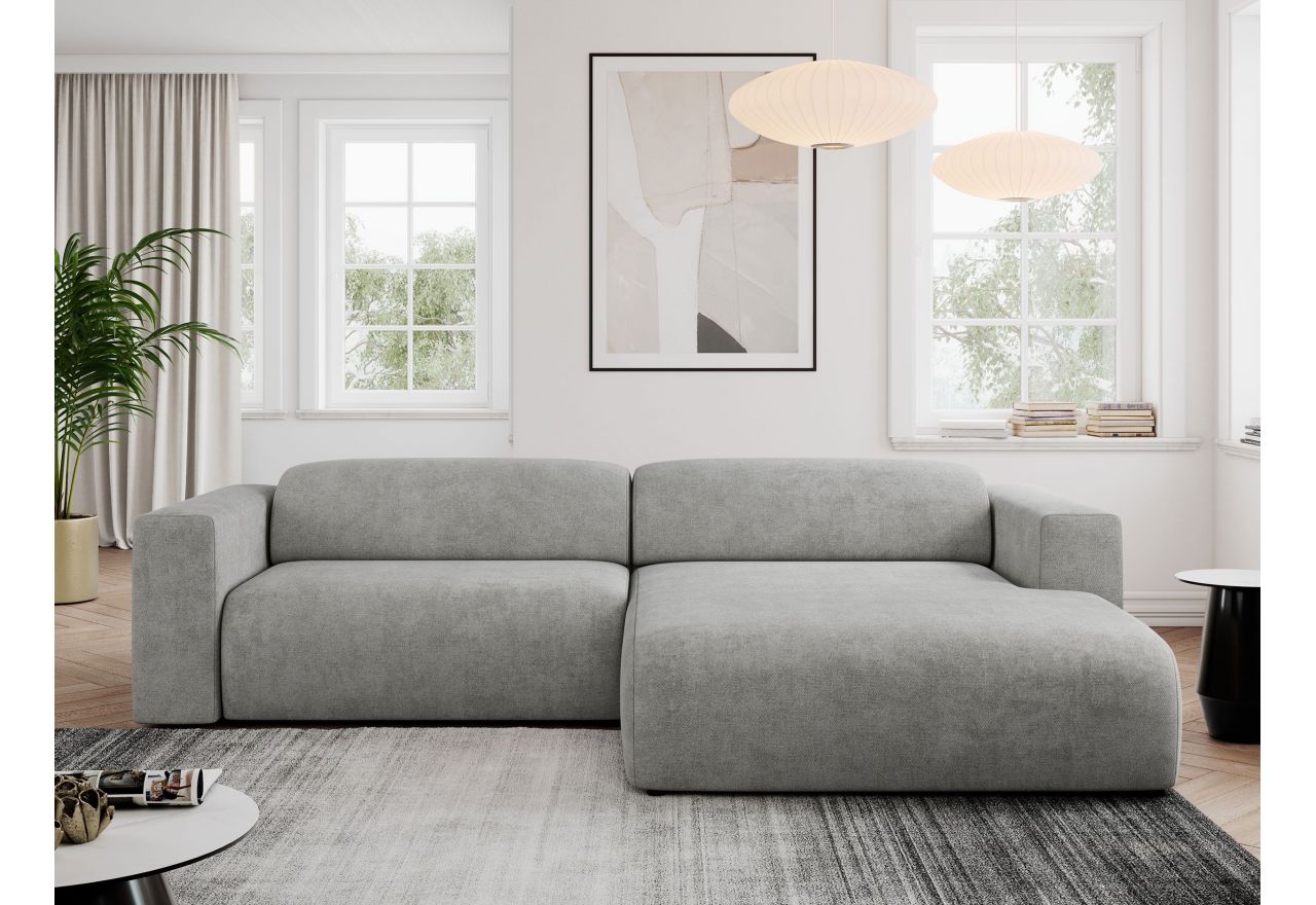 Narożnik PASADENA L - strona prawa - jasnoszary, struktura