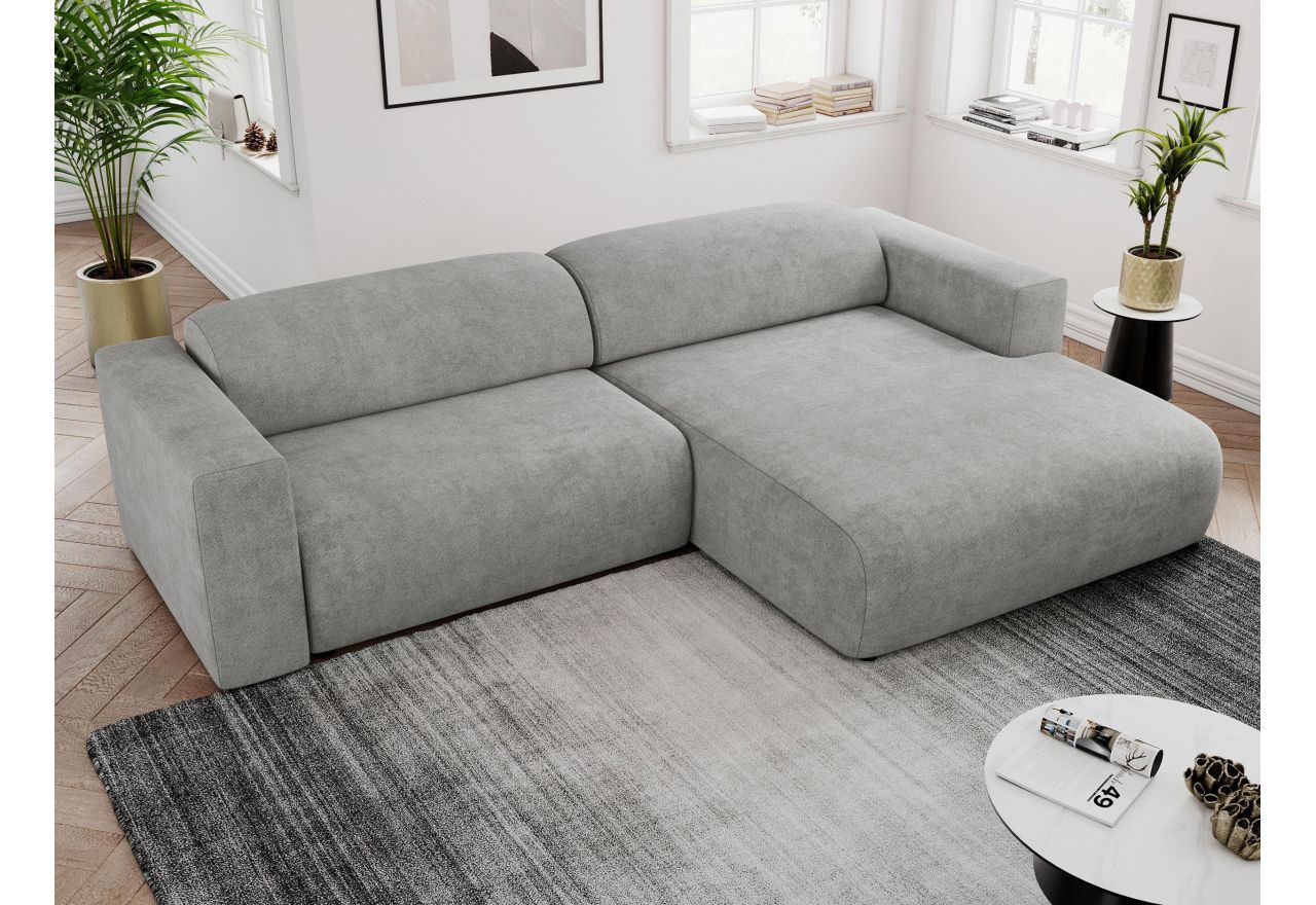 Narożnik PASADENA L - strona prawa - jasnoszary, struktura