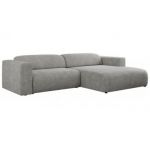 Narożnik PASADENA L - strona prawa - jasnoszary, struktura