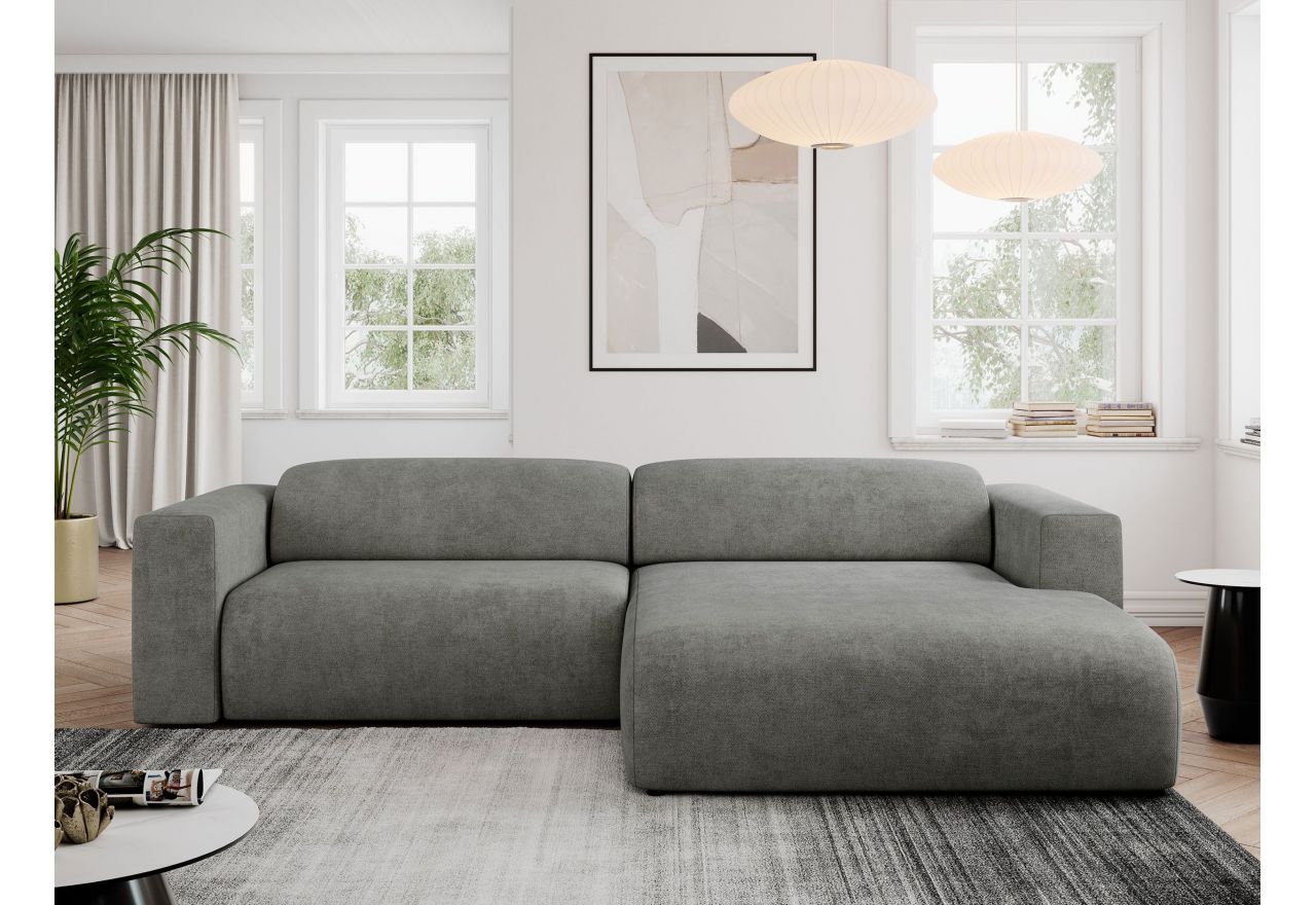 Narożnik PASADENA L - strona prawa - szary, struktura