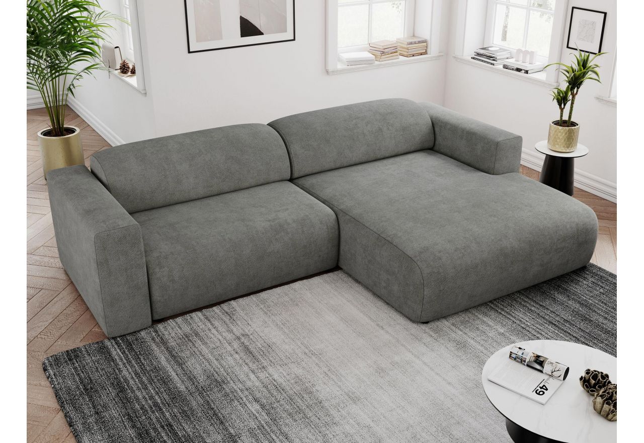 Narożnik PASADENA L - strona prawa - szary, struktura