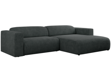 Narożnik PASADENA L - strona prawa - ciemnoszary, struktura