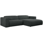 Narożnik PASADENA L - strona prawa - ciemnoszary, struktura