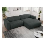 Narożnik PASADENA L - strona prawa - ciemnoszary, struktura