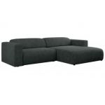 Narożnik PASADENA L - strona prawa - ciemnoszary, struktura