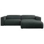 Narożnik PASADENA L - strona prawa - ciemnoszary, struktura