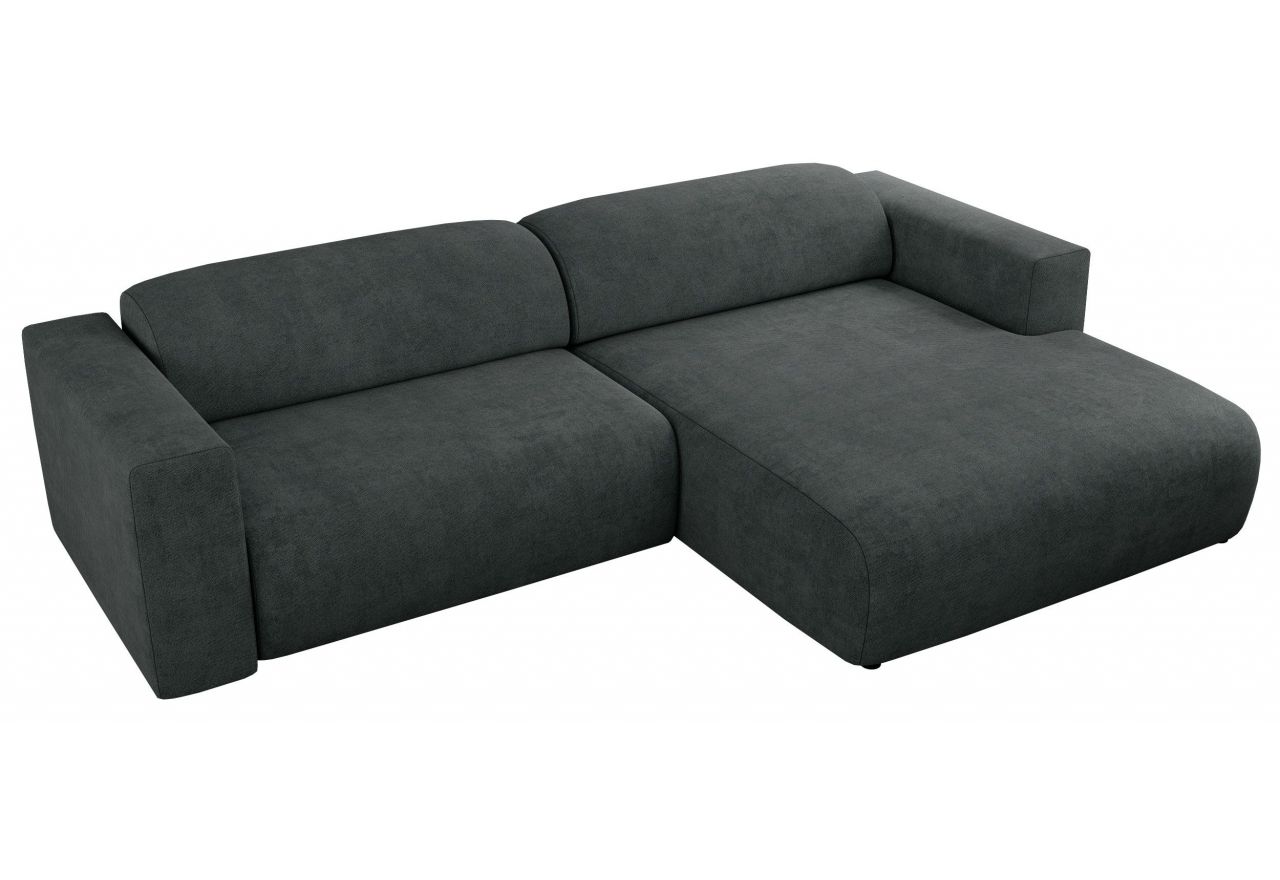 Narożnik PASADENA L - strona prawa - ciemnoszary, struktura