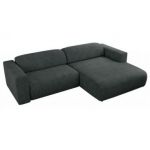 Narożnik PASADENA L - strona prawa - ciemnoszary, struktura