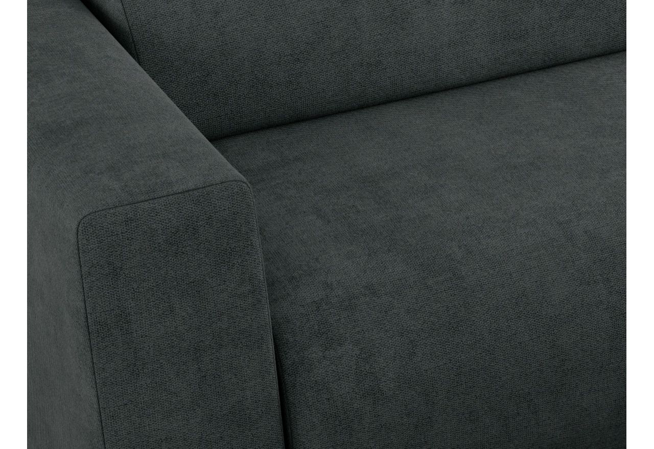 Narożnik PASADENA L - strona prawa - ciemnoszary, struktura