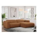 Narożnik PASADENA L - strona prawa - pomarańczowy, struktura