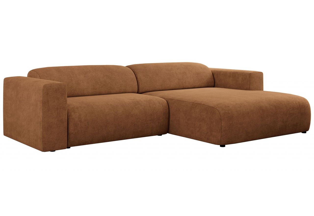 Narożnik PASADENA L - strona prawa - pomarańczowy, struktura