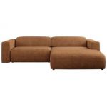 Narożnik PASADENA L - strona prawa - pomarańczowy, struktura