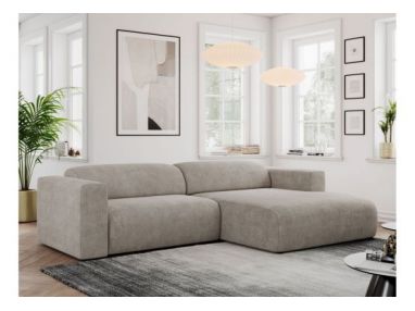 Narożnik PASADENA L - strona prawa - beżowy, struktura