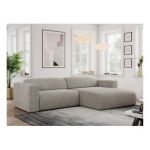 Narożnik PASADENA L - strona prawa - beżowy, struktura